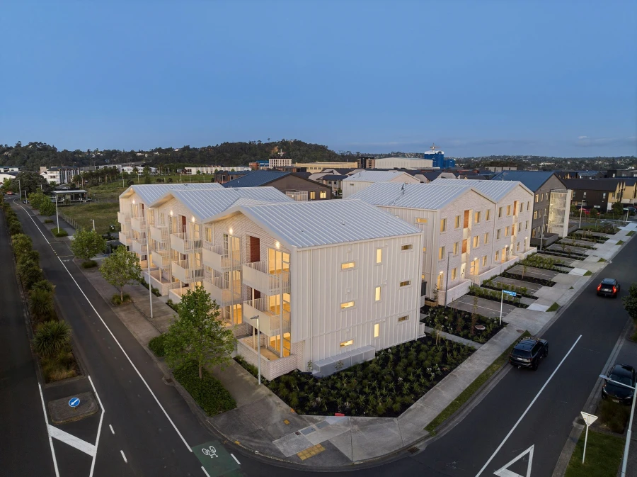 Kōkōwai apartments, located in Hobsonville Point, Auckland, are a development completed by Ngāi Tahu Property